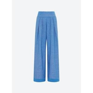 NEW MOLLI women's fluid pleated trousers in royal blue denim